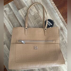 Steve Madden Embossed Tan Tote NWT